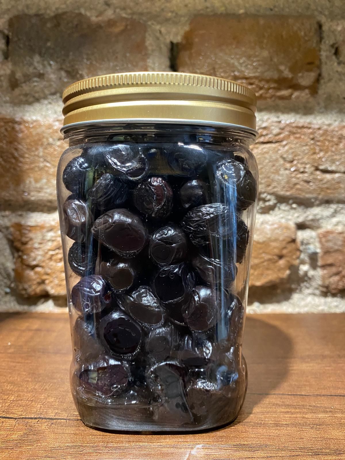 Özel  Yağlı Sele Siyah Zeytin İri boy - 500g  Doğal Fermente