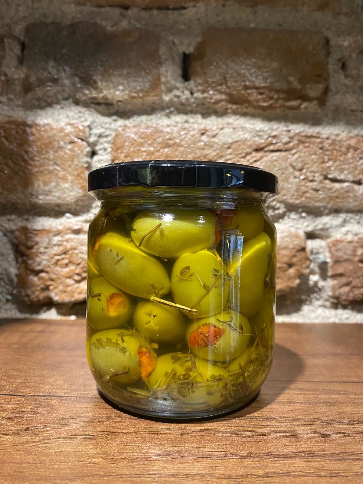 Kuru Domates Dolgulu Yeşil Zeytin 425CC